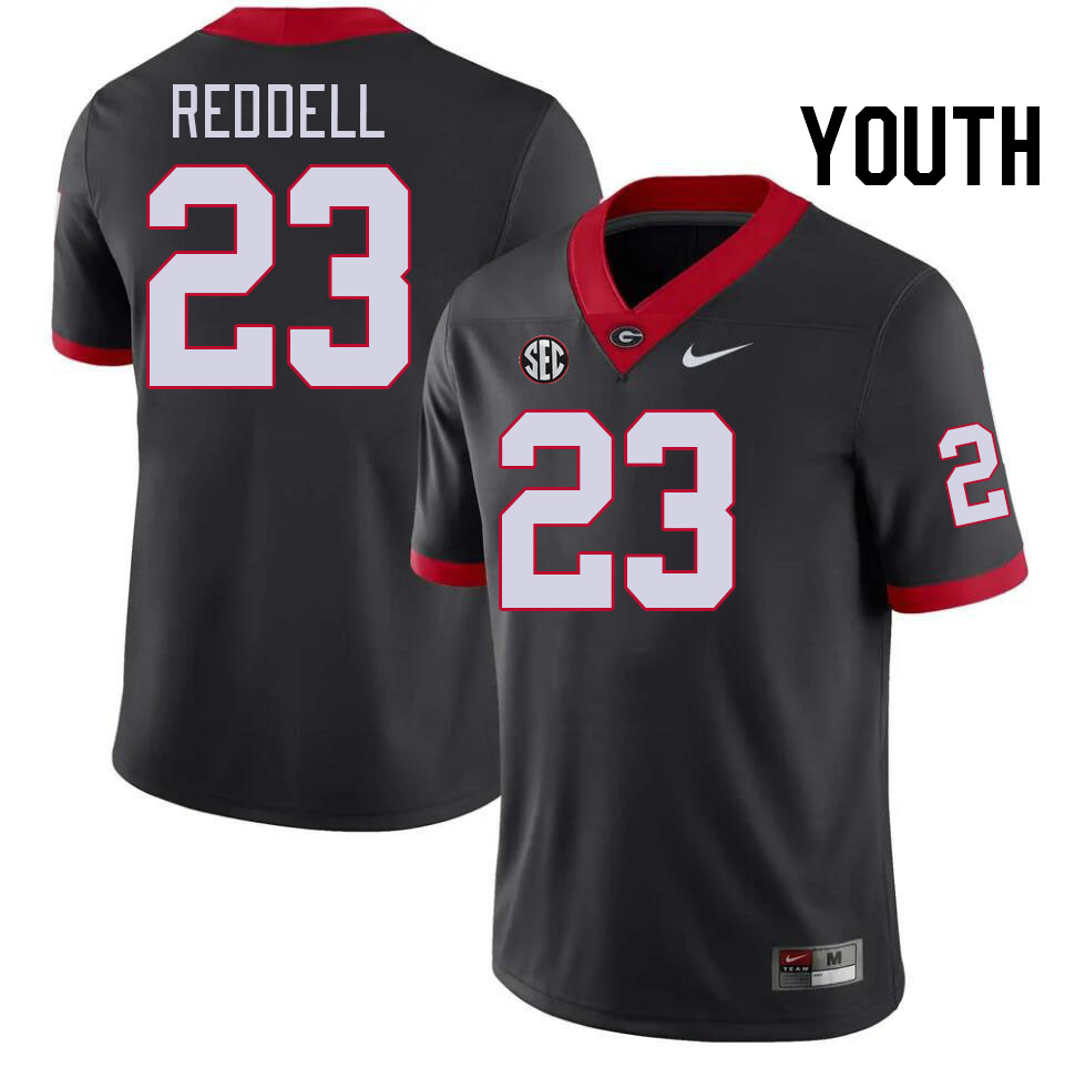 Youth #23 Jaden Reddell Georgia Bulldogs College Football Jerseys Stitched-Black